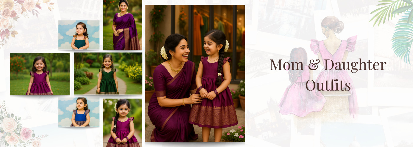 Matching Mom & Daughter Outfits – Handloom Fashion for Heartwarming Moments