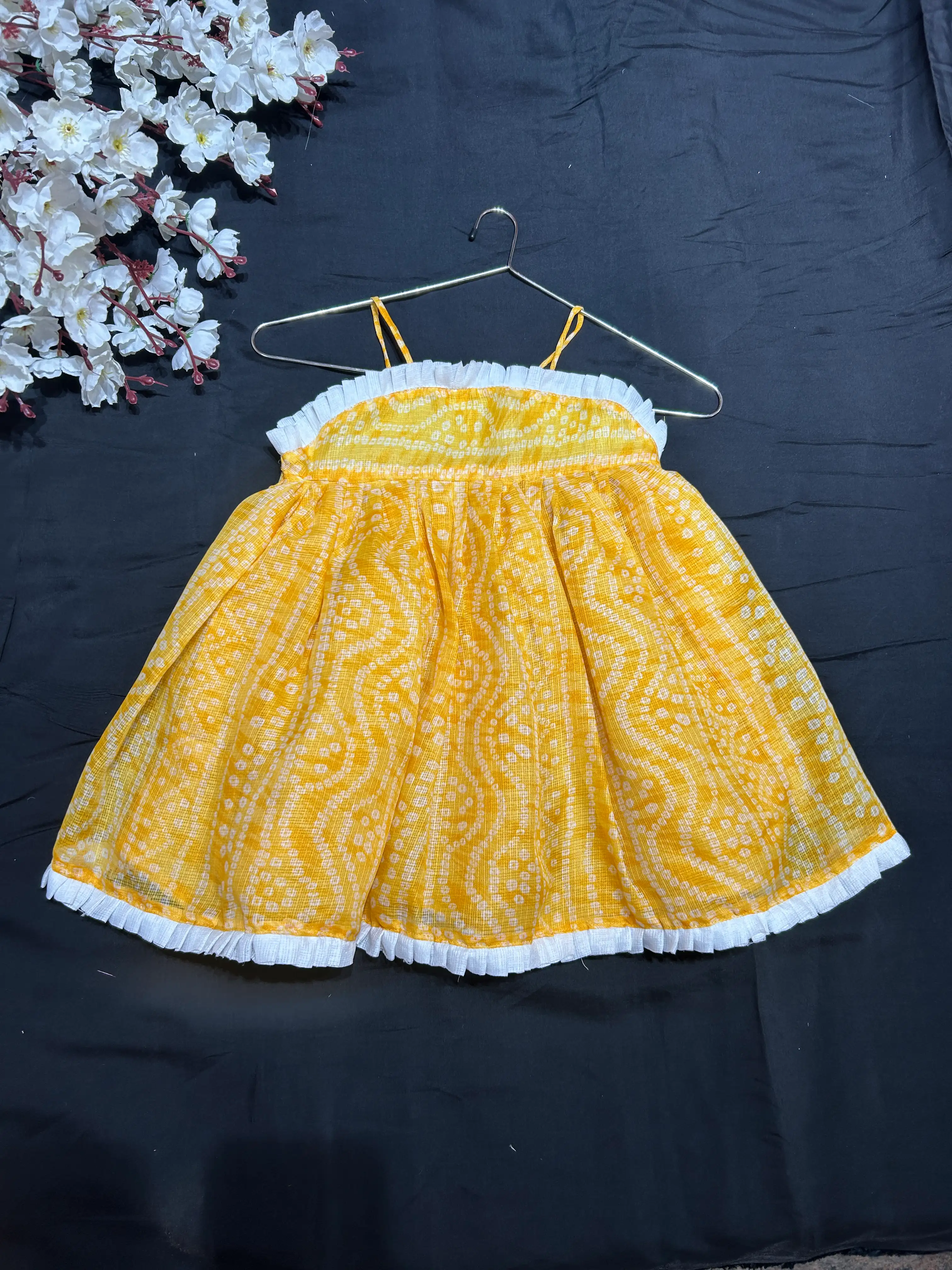 Ruffle Bloom Kota Dress - yellow