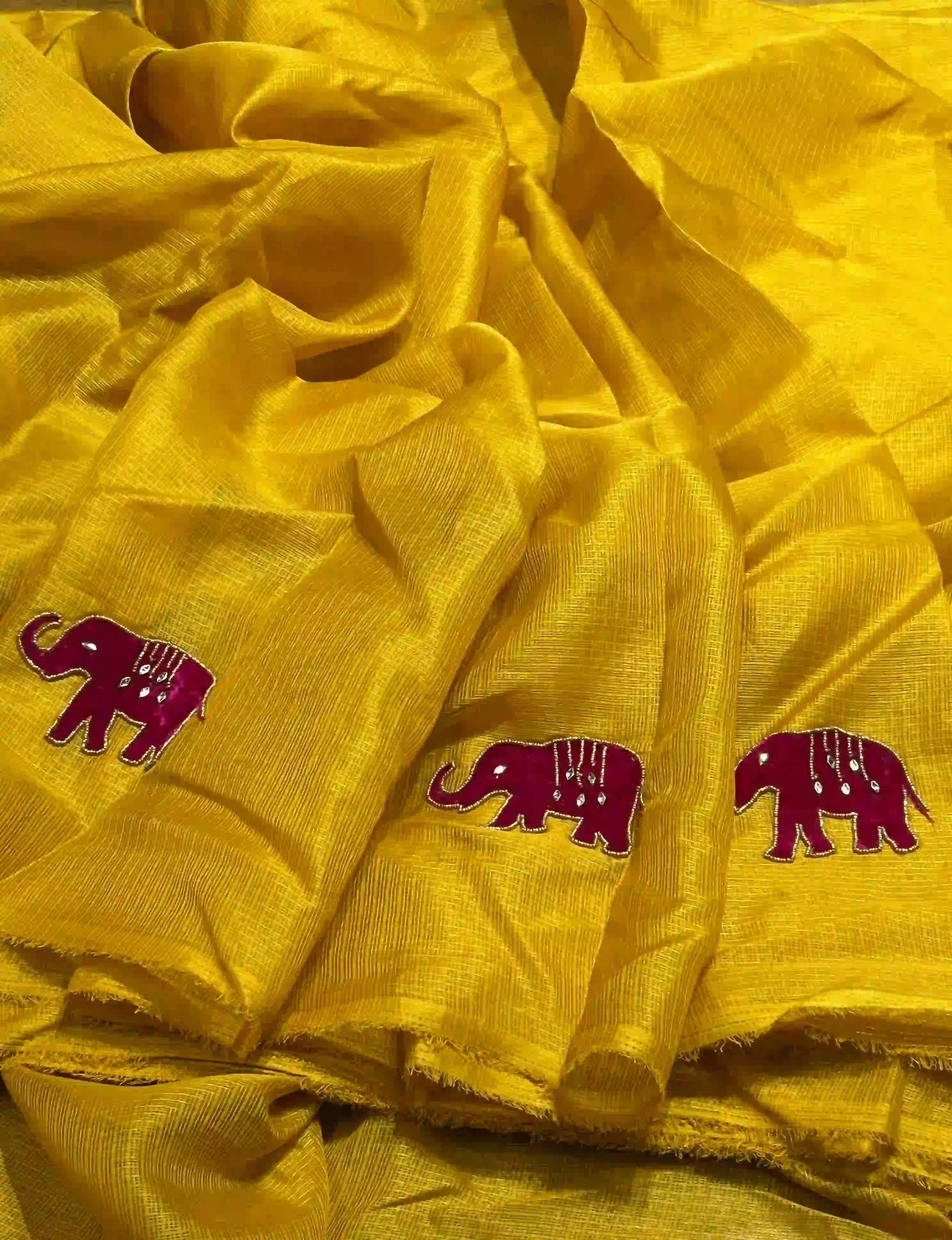 kota Elephant handwork- menthi yellow